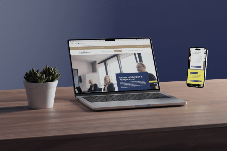 Modul-Rendering der Oberender AG Website aus dem Website-Relaunch der kreativbox