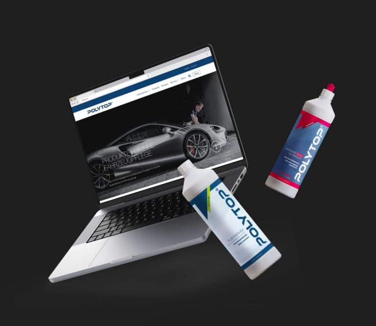 Webdesign für POLYTOP aus dem Branding-Projekt der kreativbox