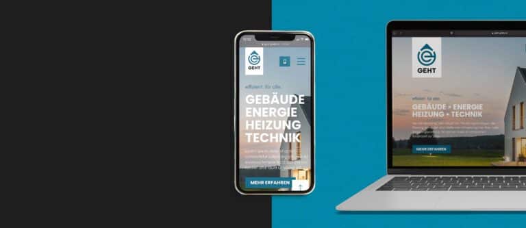 Webdesign der GEHT GmbH aus der Markenentwicklung der kreativbox